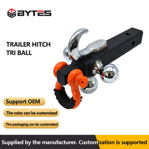 Bytes à trois boules enduites de poudre avec crochet manille <span class=keywords><strong>attelage</strong></span> récepteur <span class=keywords><strong>attelage</strong></span> avec récupération manille <span class=keywords><strong>boule</strong></span> <span class=keywords><strong>attelage</strong></span> montage pièces de remorque - Product Image 2