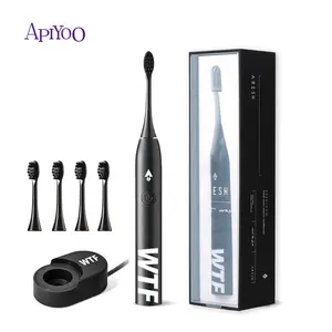 Apiyoo New High Quality OEM Private Label Ipx7 Waterproof Brush Dupont Bristle Sonic Smart Dental Electric Toothbrush For Adult