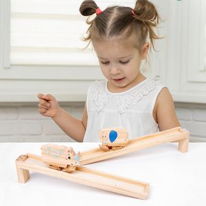 Juguete Creativo y Divertido para Niños, Bloques de Dinosaurios con Inercia para Descender, Rampa de Madera Montessori, Juguetes de Dinosaurios - Product Image 2