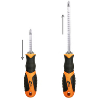 Jeu de tournevis double tête plat à double usage, magnétique puissant, en acier CRV, pour vis fendues et cruciformes, DIY OEM
