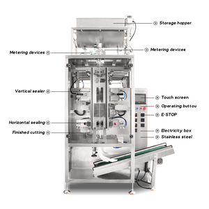 Machine d'emballage automatique multi-voies à scellage 4 côtés pour sachets de 7g et 10g de ketchup liquide et de pâte de tomate - Product Image 3