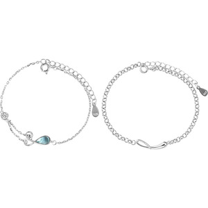 <b>Couple</b> <b>Bracelets</b> Water Drop Shape Tibetan Silver Unisex Gift Jewelry - Product Image 5