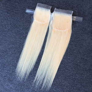 ผมแท้บราซิล 100% สี 613 #   สี 5x5 แบบตรง  HD  ผ้าปิดผมแบบโปร่งใส ไม่พันกัน ไม่หลุดร่วง - Product Image 5