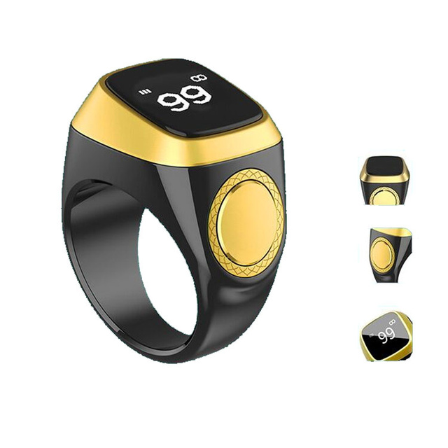 First Smart Tasbeeh Counter 2022 Zikr1 Muslim Islamic Digital Metal Ring With Mini Charger Box for Prayer