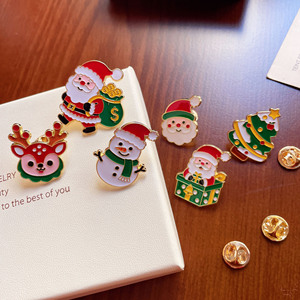 Épinglette en métal mignonne avec Père Noël, bonhomme de neige, <span class=keywords><strong>renne</strong></span>, sapin de Noël - Product Image 2