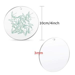 Disco Circolare in Acrilico Vuoto per Taglio Laser, Foglio di Vetro Organico con Fori per Fai da Te, Design <span class=keywords><strong>Art</strong></span> Déco, Modello Riciclabile - Product Image 5