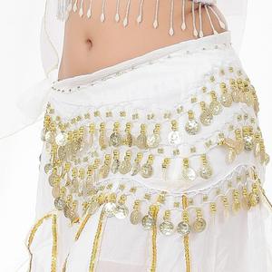 Professional <span class=keywords><strong>Belly</strong></span> Dancing Coin <span class=keywords><strong>Scarf</strong></span> Wave Shape <span class=keywords><strong>Hip</strong></span> Wrap com Moedas de Ouro para Mulheres <span class=keywords><strong>Dance</strong></span> Practice Performance Costume - Product Image 3