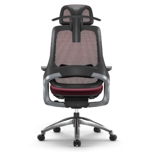 Luxuriöser Hochwertiger Japanischer Design Bürostuhl für Zuhause, Hotel und Büro Ergonomischer Chefsessel mit Netzrücken, Drehbar und 3-Stufen-Gaslift - Product Image 4