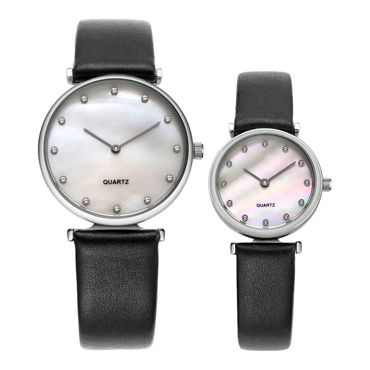 Jam tangan pasangan kustom pria dan wanita, arloji kuarsa Fashion Label pribadi kualitas tinggi tanpa Logo untuk pria dan wanita
