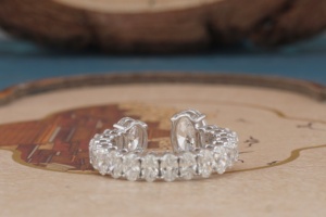 Bague élégante en or 14 carats avec diamant synthétique pour femme, bague de fiançailles avec diamant créé en laboratoire, bijoux fins, cadeau d'anniversaire de mariage - Product Image 4