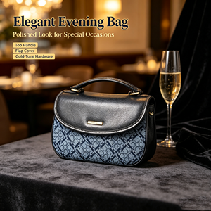 Elegante Bolso de Mano Vintage con Estampado de Monograma para Mujer, Bolso Bandolera con Asa Superior para Citas Diarias y Compras - Product Image 6