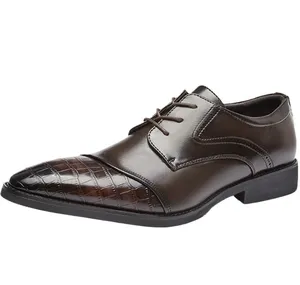 UP-4764r 클래식 이탈리아 디자인 PU 가죽 남성 신발 사무실 비즈니스 웨딩 블랙 원피스 신발