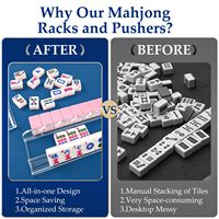 Support de Présentation en Acrylique Transparent pour Mahjong Américain, Vente en Gros Usine, Personnalisé, Haut de Gamme, Portable, Léger, Moderne, avec Poignée Coulissante