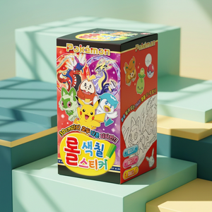 Livre de coloriage autocollant Pokémon en papier coréen pour enfants, activité créative, dessin animé, peinture DIY, cadeau éducatif, vente en gros pour enfants - Product Image 3