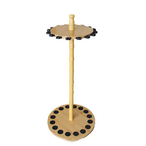 Fishing Rod Rack Wooden Rotating Display Stand <b>Desktop</b> Storage Organizer Natural Wood Color 1 Layer <b>Shelf</b> - Product Image 3