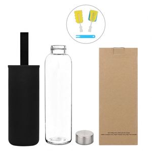 BPA Free Microwave Dishwasher Safe Borosilicate Glass Water <b>Bottle</b> Leak-Proof Lid Narrow Mouth for Coffee/Tea/Water - Product Image 2