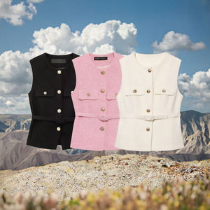 Gilet matelassé chic et tendance pour femme 2026 – Hiver chaud, coupe-vent, respirant, décontracté, sans manches, poches à rabat, couleur personnalisable - Product Image 3