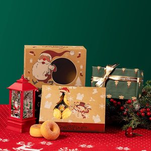 Tùy chỉnh Kraft hộp giấy với cửa sổ rõ ràng cho Giáng sinh kẹo Quà Tặng Cookie bao bì hộp giáng sinh trang trí - Product Image 4