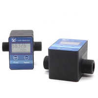 Medidor de Flujo Electrónico LCD para Tanque de Combustible Marino, Conexión de Rosca G, 5-600L/H 20-3600L/H
