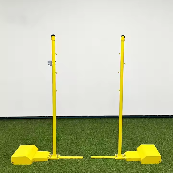 Outdoor/Indoor Adjustable Portable Steel Movable Badminton & Volleyball Pole Net Stand For Competition Training