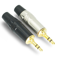 Adaptateur Jack Audio Stéréo Mâle 3,5 mm 3 Pôles PRATT de Haute Qualité avec Boîtier en Aluminium pour Casque et Commutateur de Sécurité Audio/Vidéo