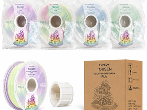 เส้นพลาสติก PLA เรืองแสงในที่มืด Topson Toksen ขนาด 1.75 มม. 8 สีเรืองแสง สำหรับเครื่องพิมพ์ 3 มิติ Bambu Lab และ Creality - Product Image 4