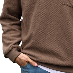 Oversize Relaxed Fit Heavyweight <b>Sweatshirt</b> for <b>Men</b> Casual Long Sleeve Crew Neck Fleece Fabric Comfortable Daily Wear <b>Sweatshirt</b> - Product Image 5