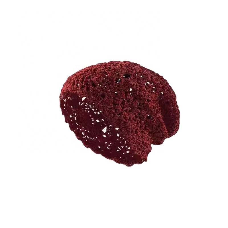 Handmade Cotton Crochet Slouchy Beanie Hat - All Seasons display picture 1