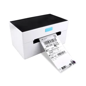 Stampante termica da tavolino ad alta velocità dell'etichetta nera 110 mm/s del nero dell'etichetta del dente di LAN di USB delle stampanti di codice a barre 2D a 4 pollici di 160mm 1D