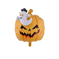 Ballons en aluminium Halloween : Citrouille, Chauve-souris, Araignée, Sorcière, Fantôme – Ensemble de ballons 3D autoportants pour décorations de fête d'Halloween