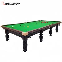 Mesa de Snooker de Diseño Moderno y Lujoso de 10/12 pies, con Marco de Madera Sólida Desmontable, Resistente a los Arañazos, para Interiores, Ideal para Villas