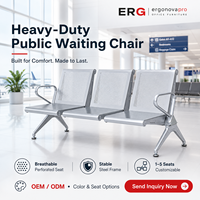 Banc d'attente moderne en acier à 1-5 places, idéal pour les espaces extérieurs : centres commerciaux, hôpitaux, aéroports, bureaux, écoles, gymnases - Foshan