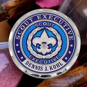 Moneda de desafío de metal personalizada de fábrica con logotipo de equipo, grabable, de 30mm, 40mm, 50mm, amuleto de la suerte con forma de bate - Product Image 4