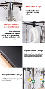 Reformer Pilates en bois d'érable écologique réglable avec tour, <span class=keywords><strong>machine</strong></span> d'entraînement Cadillac 3-en-1 professionnelle pour studio, robuste - Product Image 3