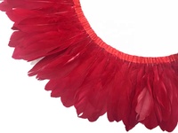 En vrac marron couture tissu ruban plume d'oie frange garniture pour bricolage artisanat vêtements robe Costume chapeau accessoire fête décor à la maison