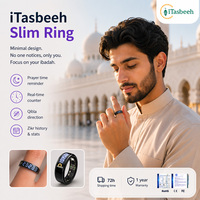 Anillo Inteligente Itasbeeh para Fitness, Contador de Tasbeeh, Alarma de Azan, Análisis de Salud con IA, Acero Inoxidable, IP67, Anillo Zikr