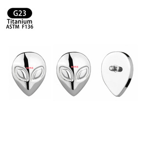จิวเจาะริมฝีปากรูปทรงเอเลี่ยน ยี่ห้อ Yunnique ทำจากไทเทเนียม G23 มาตรฐาน ASTM F136 สำหรับทั้งชายและหญิง - Product Image 3
