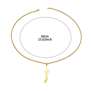 Collana con Ciondolo a Forma di Scimitarra Zulfiqar, Ispirazione Islamica Araba, in Acciaio Inossidabile, Gioielli alla Moda, Vendita all'Ingrosso - Product Image 2