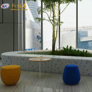 Nuevo banco de terrazo Magic Stone para plantar flores, hecho de GRC, para paisajismo exterior de centros comerciales. - Product Image 4
