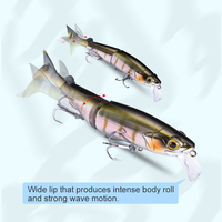 120mm 17.5g leurres de pêche ABS multi-articulés appâts durs flottants méné nageur queue souple Wobblers pour bar brochet rivières lacs