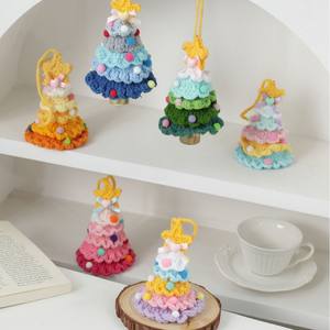 Adorno Navideño de Ganchillo de Felpa, Azul, 15*7cm, Decoración Suave y Moderna para el Hogar - Product Image 3