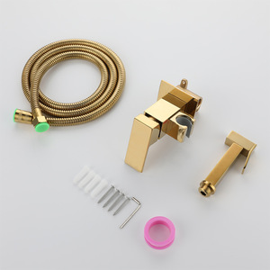 Matt Black Square High-Pressure Brass Shower Head <strong>Sprayer</strong> Valve <strong>Toilet</strong> <strong>Bidet</strong> Partner for Hotels - Product Image 5