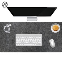 Tapis de bureau personnalisé en feutre 100% laine mérinos avec base en liège
