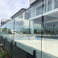 Balustrade en verre moderne réglable en acier inoxydable 304 316 pour villa, hôtel, appartement, clôture de piscine, noir, argent, or