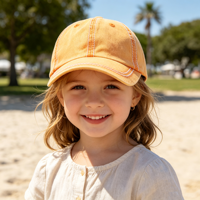 Casquette de baseball vintage brodée sur mesure pour enfants, 100 % coton, 6 panneaux, unisexe, toutes saisons, pour l'extérieur, vente en gros