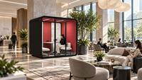 Cabine insonorisée professionnelle 35 dB, réduction du bruit, cabine téléphonique de bureau, système de ventilation avec éclairage LED, pour immeuble de bureaux, entrepôt