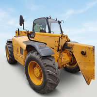 Chariot télescopique JCB535 à grande portée, hauteur de levage 9,5 m, capacité 3,5 tonnes, moteur 63 kW, machine agricole et de construction d'occasion