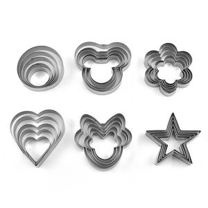 12 Uds moldes de galletas de acero inoxidable cortadores corazón forma de estrella juego de cortadores de galletas para cocina herramientas para hornear pasteles - Product Image 4