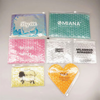 Empaque de Joyería de Plástico Personalizado, Bolsa de Burbujas de PVC Transparente Pequeña, Bolsas Cosméticas Coloridas con Cierre