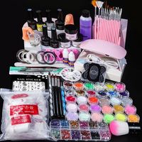 Kit Professionnel de Vernis à Ongles GELNAILY, Vente en Gros Usine, Lampe UV, Gel Soak-Off, Étiquette Privée, Poudre Acrylique pour Filles